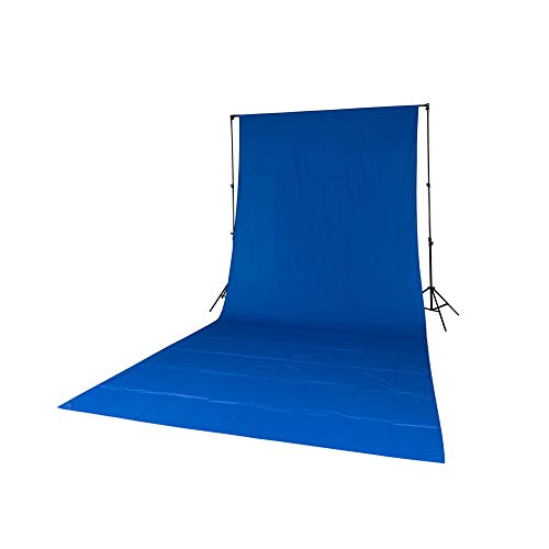 Quadralite Stoffhintergrund 2,85x6m blau für Fotostudio