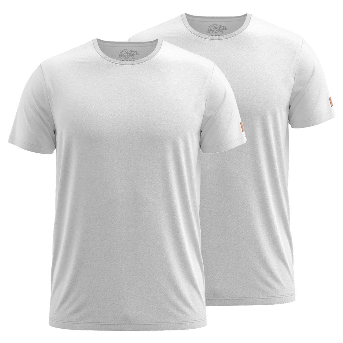 FORSBERG T-Shirt Doppelpack zum Sparpreis einfarbig Rundhals hochwertig robust bequem guter Schnitt, Farbe:Weiss, Größe:3XL