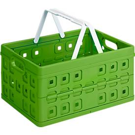 Sunware Square Klappbox, Inhalt 32 Liter, mit Tragegriff, grün/weiss