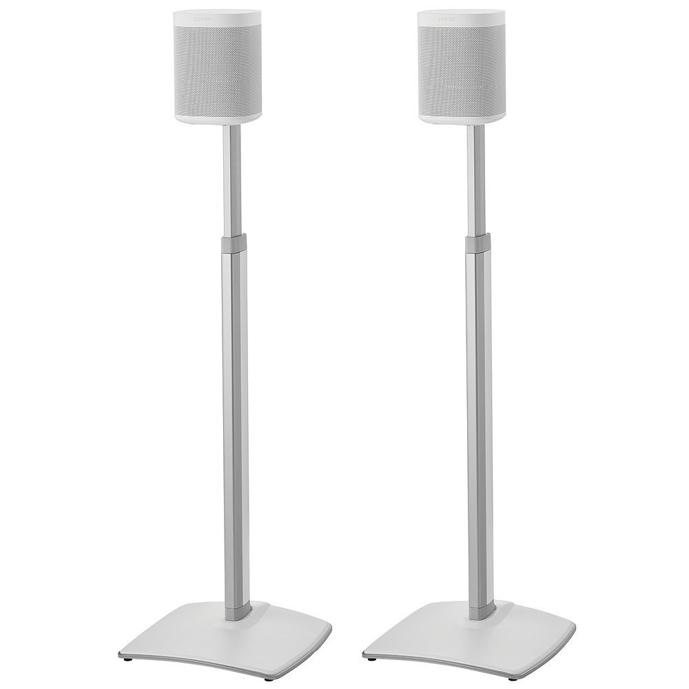 Sanus Höhe verstellbare Lautsprecher-Ständer in kabellos Paar für Sonos One Play: 1 und Play: 3 – weiß