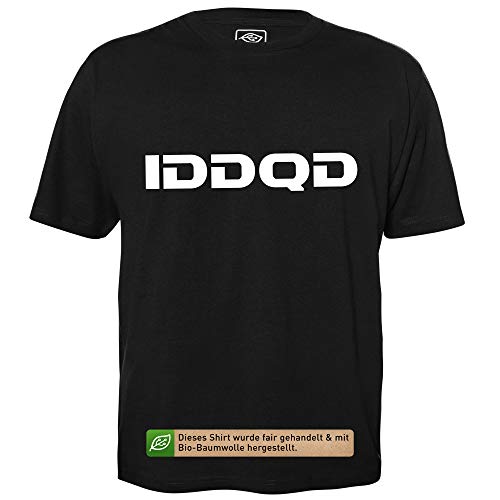 Doom - Herren T-Shirt für Geeks mit Spruch Motiv aus Bio-Baumwolle Kurzarm Rundhals Ausschnitt, Größe XL