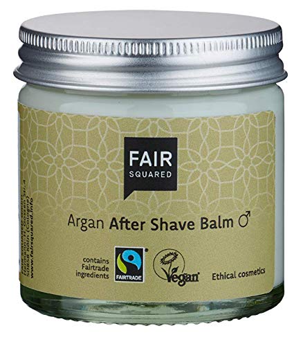 FAIR SQUARED After Shave Balm Men Argan 50 ml Nachrasur Pflege ZERO WASTE, zertifizierte Naturkosmetik