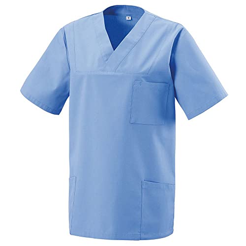 Schlupfkasack Kasack Schlupfjacke Schlupfhemd für Medizin und Pflege OP-Kleidung Light Blue Gr. 5XL