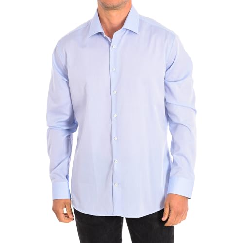 Seidensticker Herren Business Hemd Tailored Fit, Blau (Hellblau 15), 46