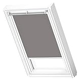 VELUX Original Dachfenster Verdunkelungsrollo für F08, Grau, mit Weißer Führungsschiene