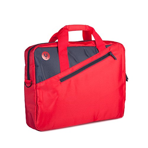 MONRAY NGS Ginger RED - Aktentasche für Laptops bis zu 15,6 Zoll, mit Innenfächern und Außentasche, in rot und anthrazit