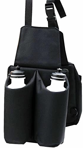 Reitsport Amesbichler AMKA Packtasche Nylon mit 2 Flaschenhaltern Satteltasche Packtasche Satteltasche Westernsattel schwarz