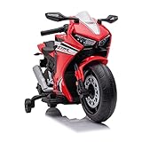 Sport1 Elektromotorräder für Kinder Replik Honda CBR 1000RR, 12 Volt, Geschwindigkeit 4 km/h, Maße 90 x 44 x 52 cm, für Kinder bis 30 kg, wiederaufladbar, mit Ladegerät, rot, 100050331