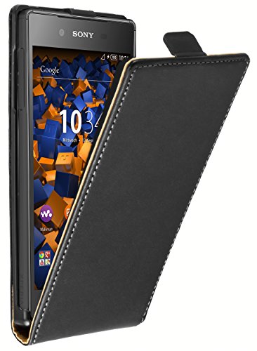 mumbi Tasche Flip Case kompatibel mit Sony Xperia Z5 Hülle Handytasche Case Wallet, schwarz