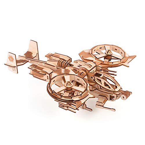Tnfeeon 3D Holz Puzzle, DIY Montieren Spielzeug Flugzeug Puzzle Montage Modell Geschenk Pädagogisches Handwerk für Kinder Kinder Erwachsene