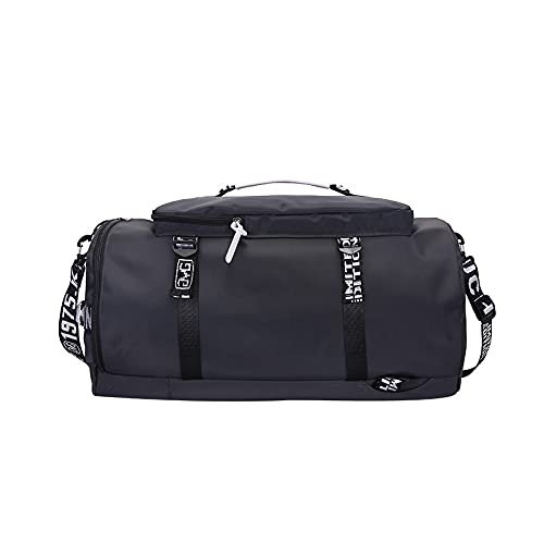 Sporttasche，Gym Bag Fitness-Tasche Reisetasche Nylon Sporttraining Sport Gepäcktasche (Color : Deep Grey)