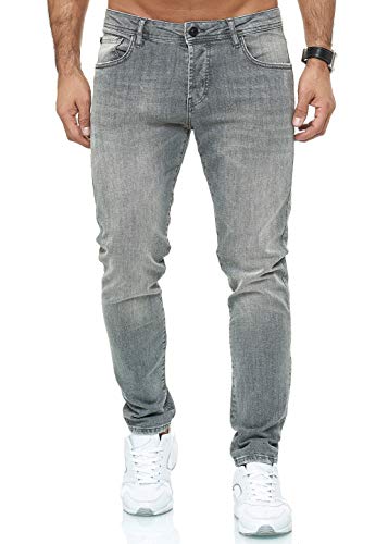 Jeans für Herren Hose Slim Fit Denim Stonewashed Arena B Grau W32 L32