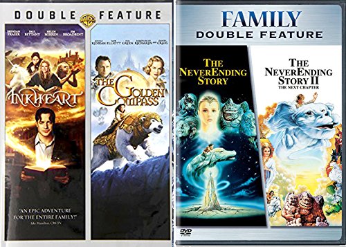 The NeverEnding Story & Inkheart + The Golden Compass DVD Set Classic Family Fantasy Movie Bundle 4 Film Feature