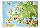 Europa Gross 1:8.000.000 ohne Rahmen: Reliefkarte Europa (Tiefgezogenes Kunststoffrelief)