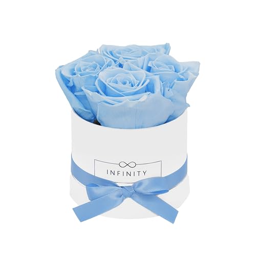 Infinity Flowerbox Small Box (Weiß) Baby Blue Geschenkartikel