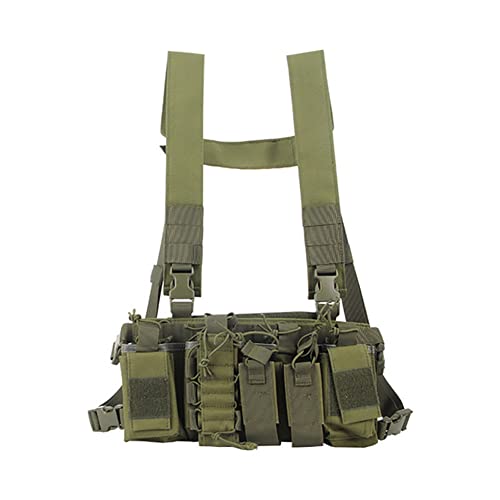 LIZHOUMIL Camouflage Brusttasche mit verstellbaren Schultergurten, Outdoor-Hüfttasche, Fahrradsport, Armeegrün, Einheitsgröße