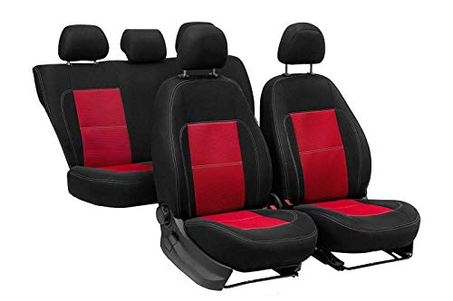 ERJOT Autositzbezüge kompatibel mit Mazda CX-5 FL Rot maßgefertigte modellspezifische Sitzbezüge Komplett Set