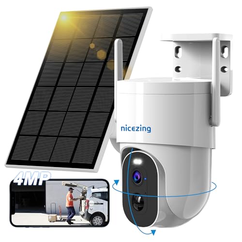 Überwachungskamera Aussen Wlan mit Solarpanel, 2K Kabellose Solar WLAN Kamera Outdoor mit Wiederaufladbare Akku Mensch/Fahrzeug/Haustiererkennung,Spotlights,2,4/5GHz WiFi,Nachtsicht,2-Wege-Audio