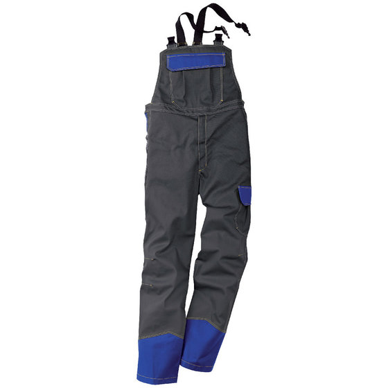 KÜBLER Workwear | Safety 6 Arbeitslatzhose PSA 3 | Anthrazit/Kbl.blau | Größe 90