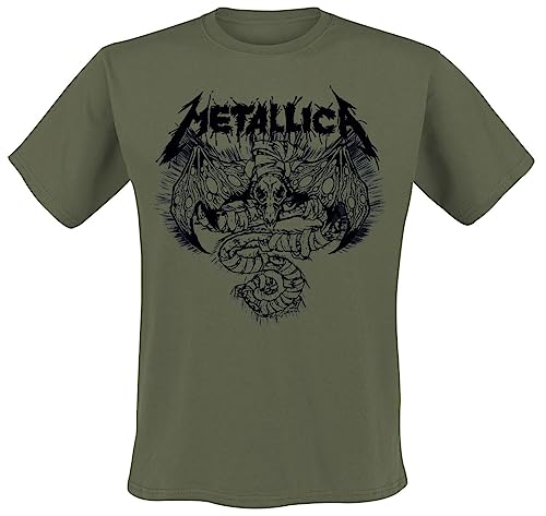 Metallica Roam Blast Olive Männer T-Shirt Oliv S 100% Baumwolle Band-Merch, Bands