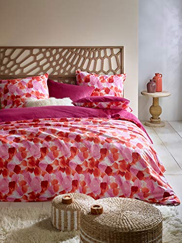 De Witte Lietaer Aquarelle Bettwäsche, Bettbezug und Kissenhüllen, Baumwolle, Rosa, 240 x 220 cm