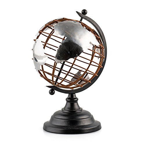 Globus, Terra aus Metall, H 25 cm