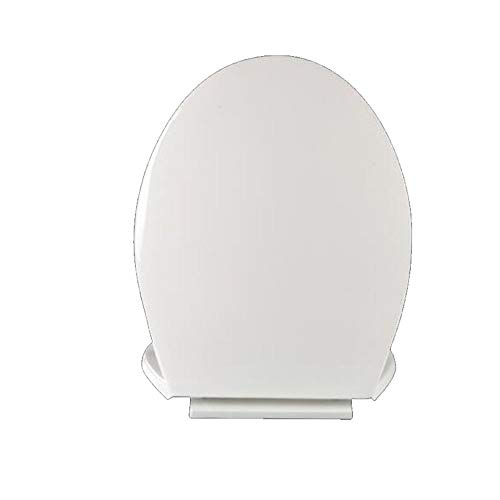 Toilettensitz U/V-förmiger Toilettendeckel mit verstellbarem Scharnier, verdickter Toilettendeckel, oben montiert, einfach zu installieren mit Montagesätzen, Weiß-36 * 45,8 cm