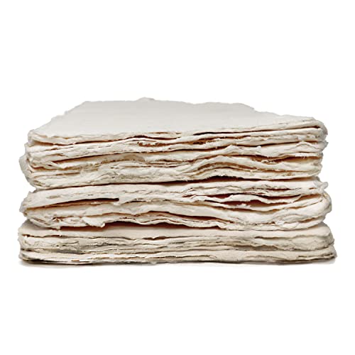 Artway Indigo 2303390 Papierpackungen, handgefertigt, 100% Baumwolle, 500 g/m², mittlere Textur: A6, Weiß