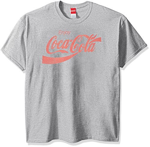 Coca-Cola Herren T-Shirt Eighties Coke Kurzarm - Grau - Groß