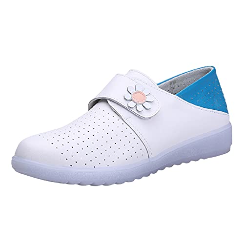 UELEGANS Sicherheitsschuhe Arbeitsschuhe Damen Leicht Atmungsaktiv Schutzschuhe Sportlich Schuhe, Weiß 33-41,B,33
