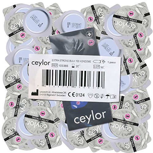 Ceylor Extra Strong 6 verstärkte Kondome, für Analverkehr, Großpackung für zuverlässige Sicherheit in jeder Stellung, verpackt im hygienischen "Dösli" für einfache Handhabung, Premium-Qualität