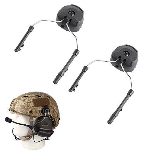 Wallfire Helmschienenadapter 2-TLG. Helmkopfhörerschienenadapter-Kit Headset-Halterungsschienenadapter-Befestigungskit