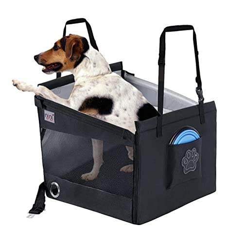 Autositz für Hunde,Tragbares Hundenest für Automobile - Pet Travel Bed Safety Auto Seat für kleine mittelgroße Hunde bis zu 44 Pfund, Hundezubehör Aibyks