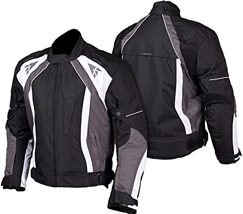 L&J Motorradjacke - Jacke mit herausnehmbaren Protektoren - Textil Motorrad Jacke Biker Chopper (m)