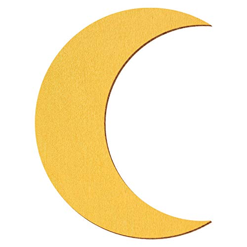 Goldener Holz Mond - Deko Zuschnitte 3-50cm, Größe:19cm, Pack mit:10 Stück