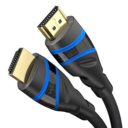KabelDirekt – 4K HDMI-Kabel – 5x 10 m – 4K@60Hz (Extra-Kupfer für bis zu 18 Gbit/s und Ultra HD/4K – kompatibel mit HDMI 2.0, High Speed mit Ethernet, Blu-ray/PS5/Xbox Series X/Switch, schwarz)