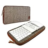 Tuff-Luv Herringbone Tweed Travel case für Apple Magic Keyboard 1 & 2 / Mouse 1 & 2 / Trackpad 1 & 2 - Braun