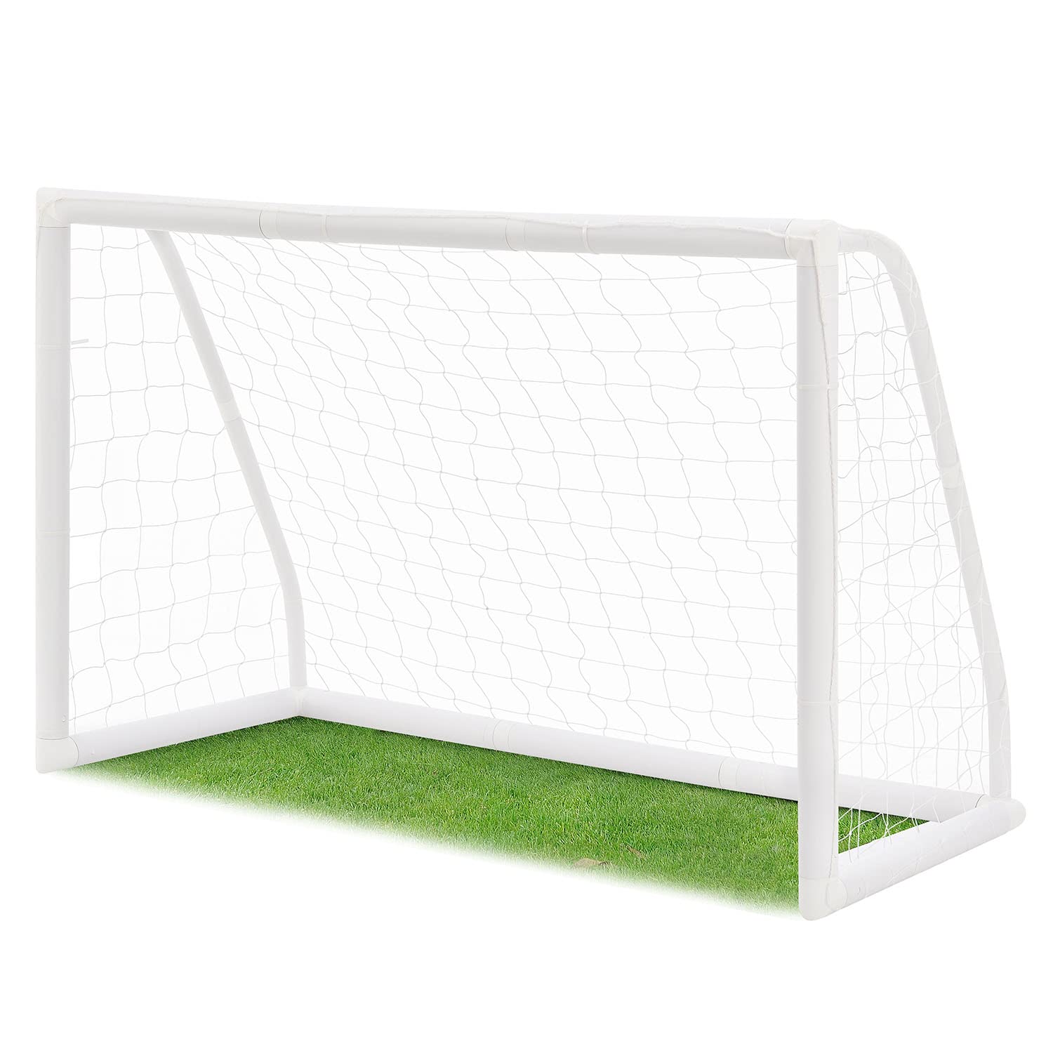 ArtSport Fußballtor 180 x 120 cm - Mini Fussballtor mit Klicksystem für Garten in Weiß - Stabiles Fußball Tor klein inklusive Netz & Tragetasche