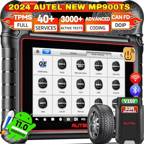 Autel MaxiPRO MP900-TS Scanner: 2024 DoIP/CAN FD MP900TS Level Up von DS808 DS808S-TS DS900-TS, 40+ Service, TPMS Programmierungsneulernen, OE ECU Codierung, Bidirektionales Scan Tool, Android 11