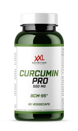 XXL Nutrition - Curcumin Pro - Kurkuma Kapseln - Hochdosiert - 60 Veggiekapseln