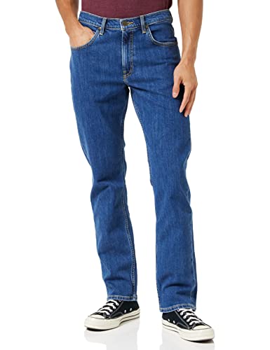 Lee Herren Straight Jeans Brooklyn, Blau (Dark Stone Xg) W34/L34
