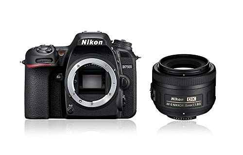 Nikon D7500 KIT AF-S DX 35 mm 1:1,8G  (20,9MP, Expeed 5 Prozessor, 4k UHD Video, ohne optischen Tiefpassfilter)