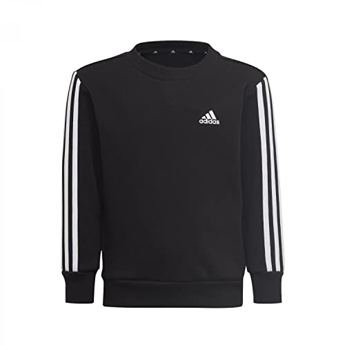 adidas Unisex Kids Sweatshirt Long Sleeve Lk 3S Crew Neck, Black/White, H65788, 122