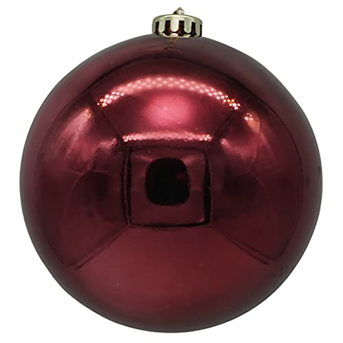 XXL Weihnachtskugeln groß für den Außenbereich, frostsicher und wetterfest 20 oder 30 cm (Ø 30 cm, Bordeaux glänzend)