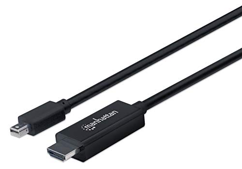 Manhattan 153287 4K@60Hz Mini-DisplayPort auf HDMI-Kabel Mini-DisplayPort-Stecker auf HDMI-Stecker, 1,8 m, schwarz