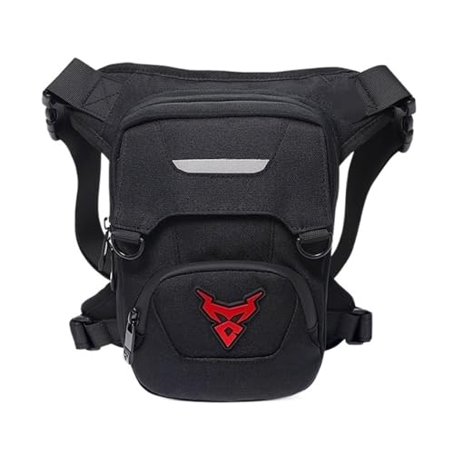 Motorrad Drop Taille Bein Tasche Oberschenkel Gürtel Hüfte Bu wasserdichte Motorrad Reise Einstellbare männer Geldbörse Fanny Pack Taschen (Color : Red MC0129)