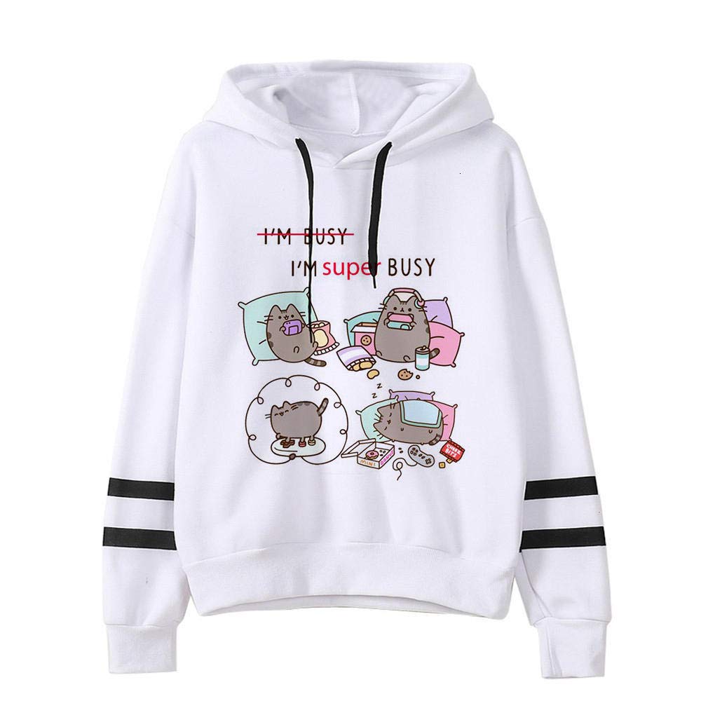 Katze Hoodie Frauen Mode Cartoon Koreanischen Harajuku Weiblichen Stil Kawaii 90Er Jahre Kleidung Kapuze Sweatshirt Katze Kleidung Hoody Mädchen Hoodies-807_S