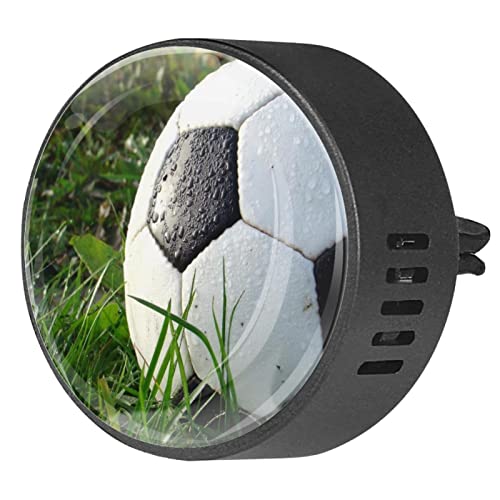 Quniao Sport Football Soccer Ball 2PCS Custom Car Aromatherapy Air Freshener Diffuser Car Fragrance Diffuser Locket Car Diffuser Vent Clip Apply for Car, Office, Kitchen