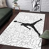 DLIDR Basketball-Druck 3D-Teppich für Wohnzimmer, Flanellteppich, Schlafzimmerteppich, Badematte, weicher Flanellteppich, Heimdekoration, B3312, 120 x 180 cm