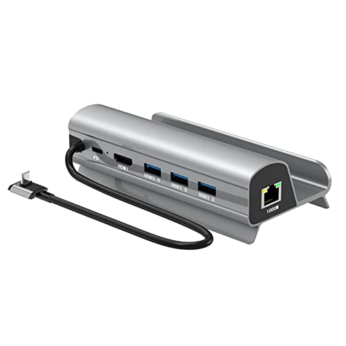 Loufy 1 Stück Dock Station TV-Basisständer Hub-Halter Docking USB C auf RJ45 Ethernet Ersatzmotorteile für SteamDeck-Konsole